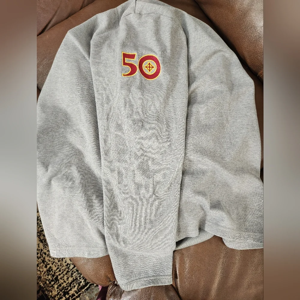 Gray Iona Gaels 50th Anniversary Quarter-Zip Pullover Large Adidas
